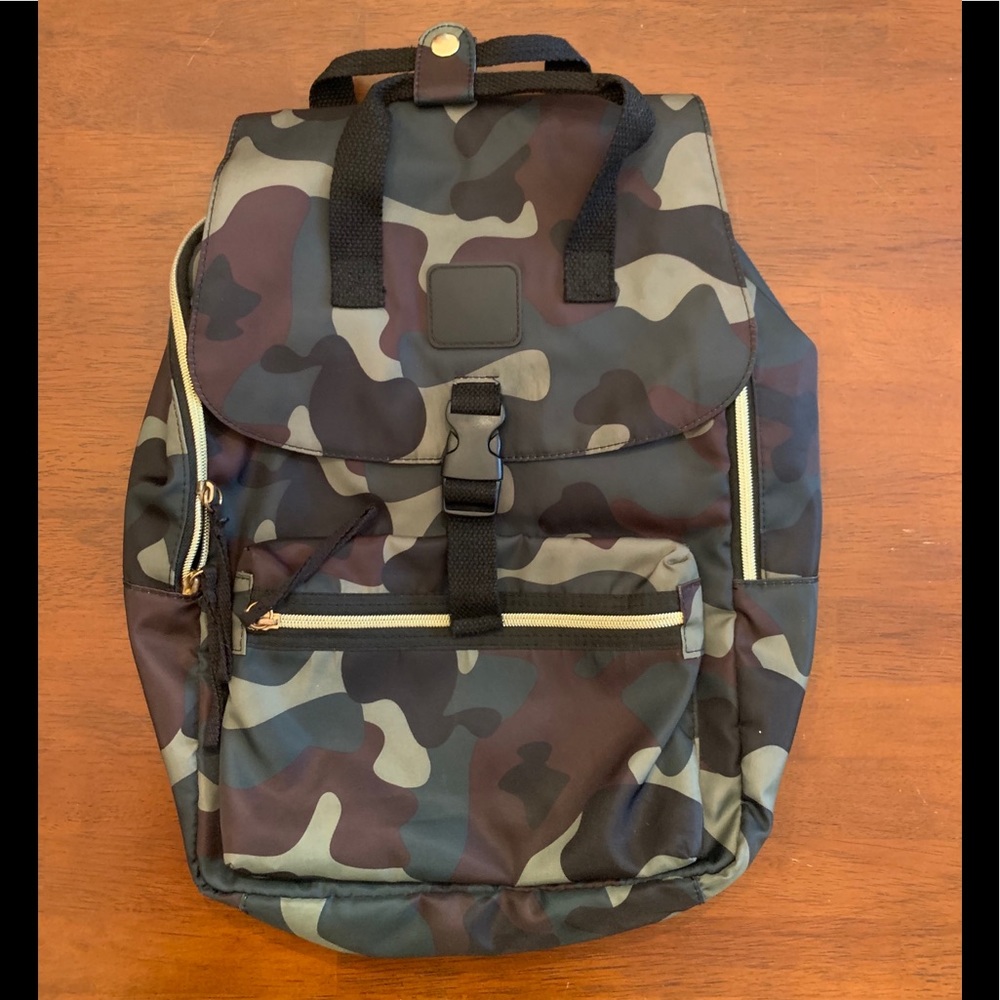 Camo nylon backpack